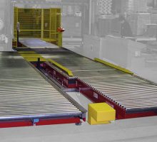 Convoyeur à rouleaux pour paquets ou palettes